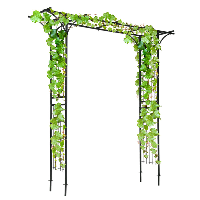 Metal Frame Garden Arch - Perfect for Rose Vines and Climbing Plants - Ideal Garden Addition for Plant Enthusiasts