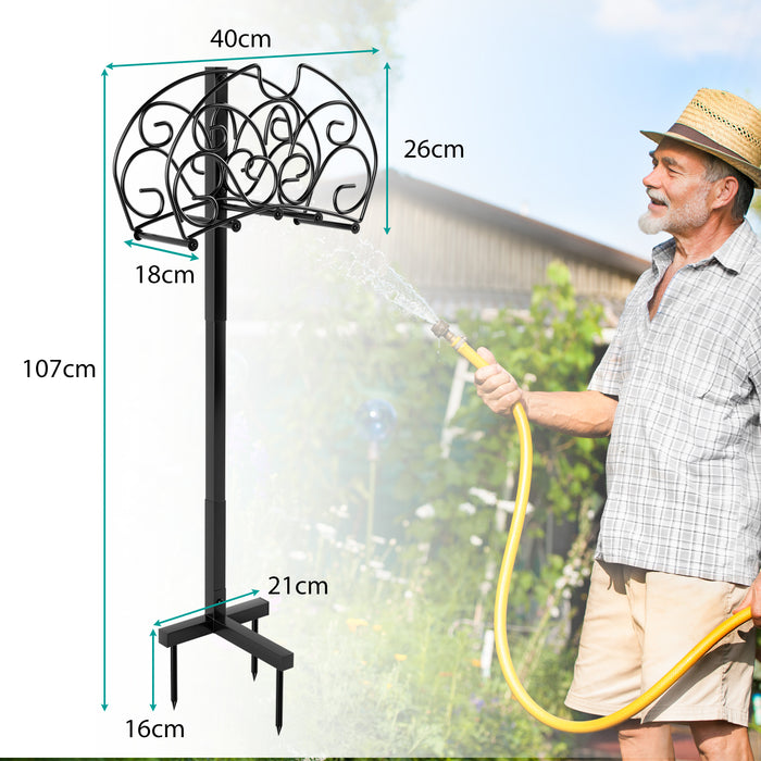 Garden Hose Holder - Outdoor Yard, Garden, Lawn Accessory - Perfect for Gardening Enthusiasts and Lawn Maintenance Solution