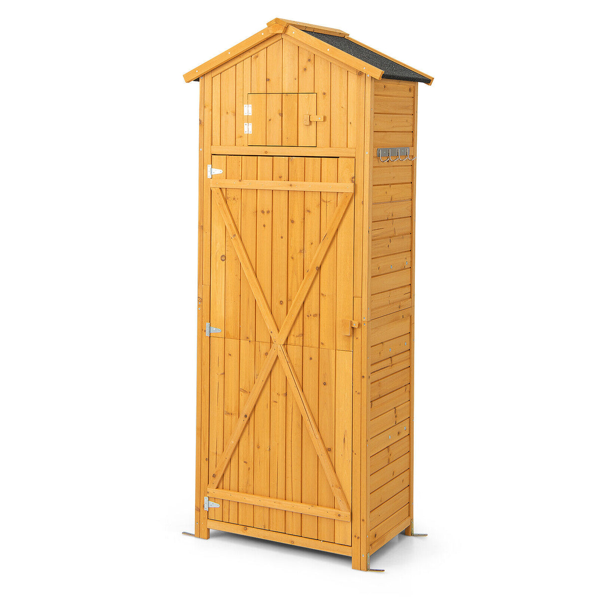 Outdoor Storage Cabinet - 180.5CM Tall with Lockable Doors and Foldable Table - Ideal for Secure Outside Storage Solution
