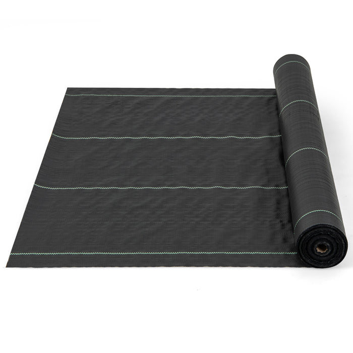 Weed Barrier Fabric - PP Garden Weed Control Material with Guide Line - Ideal for Outdoor Plants and Lawn Maintenance