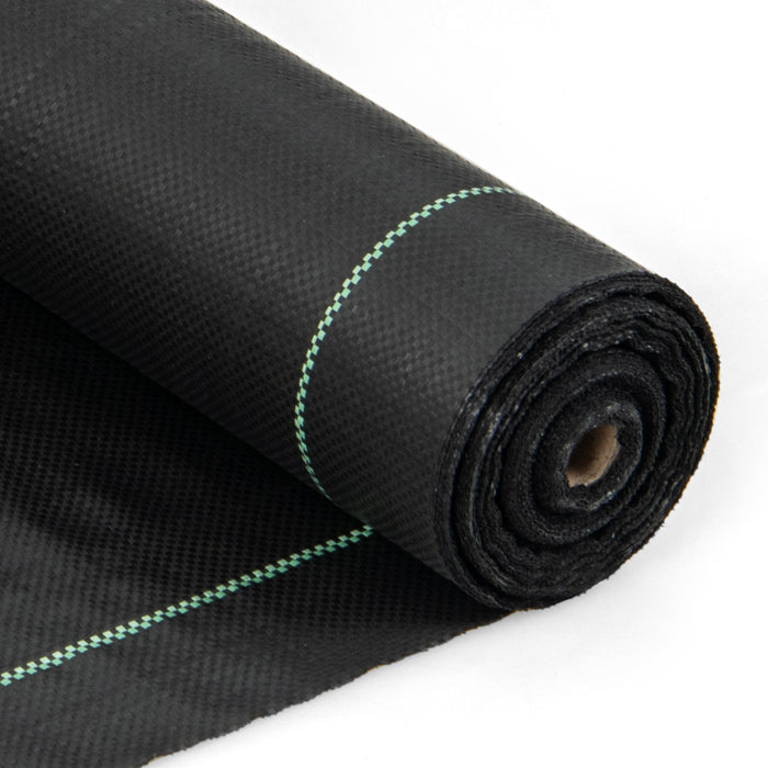 Weed Barrier Fabric - PP Garden Weed Control Material with Guide Line - Ideal for Outdoor Plants and Lawn Maintenance