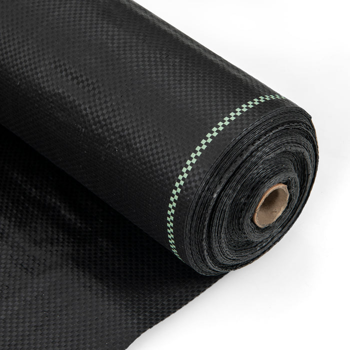 Weed Barrier Fabric - PP Garden Weed Control Material with Guide Line - Ideal for Outdoor Plants and Lawn Maintenance