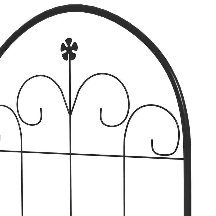 Garden Trellis Support Set of 2 - Metal Frames for Climbing Plants with Elegant Floral Design - Outdoor Decor & Plant Growth Enhancer