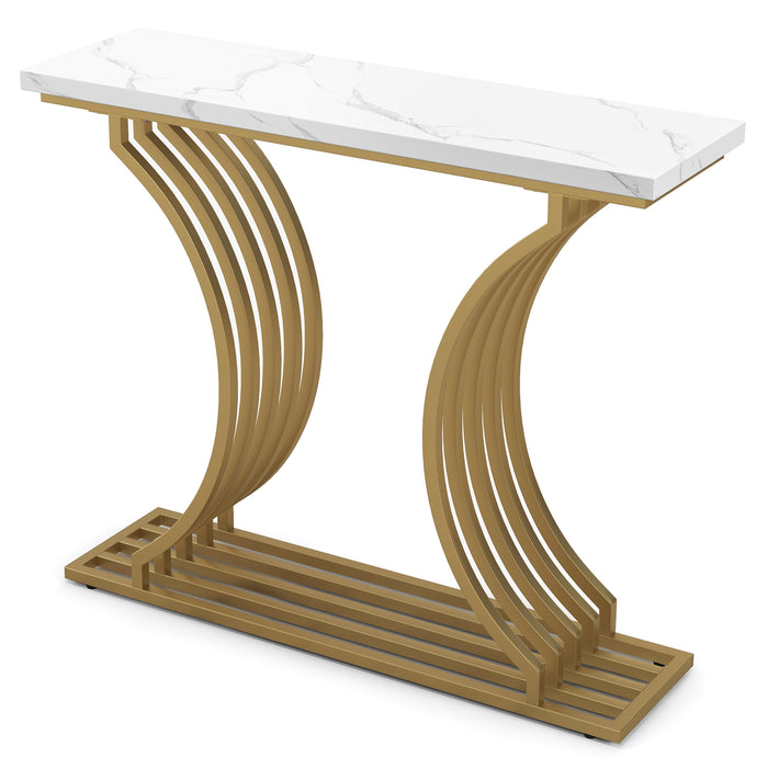 Gold Signature Design - Faux Marble Top Entryway Table - Elegant Accent Furniture for Classy Homes