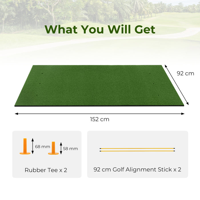 Premium 3-In-1 Golf Mat - Practice Hitting and Chipping Mat - Perfect for Golfers Looking to Improve Their Swing