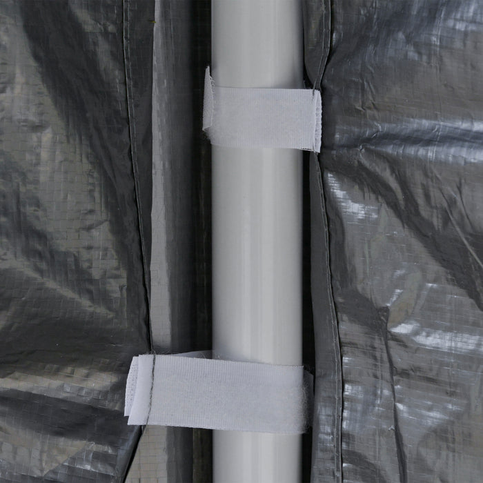 Outdoor Gazebo Party Tent 4m x 3m - Garden Sun Shade Canopy with Mesh Sidewalls, Dark Grey - Ideal for Gatherings and Protection from Elements