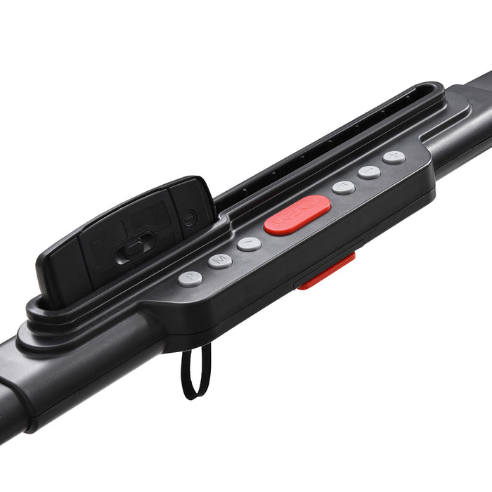 Compact Foldable Electric Treadmill with Wheels - 1-10km/h Speed Range, LCD Display & Device Holder - Convenient Home Fitness with Safety Features