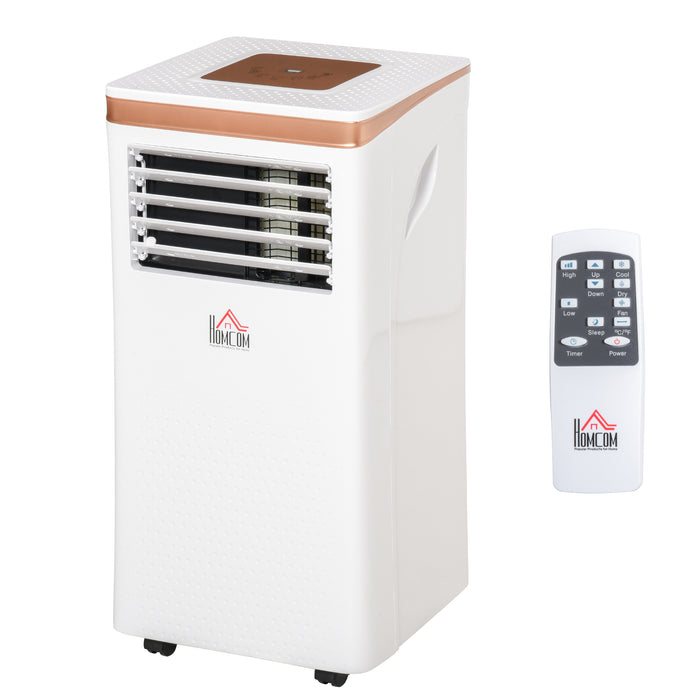 10000 BTU 4-In-1 Portable Air Conditioner - Cooling, Dehumidifying, Ventilating, 24Hr Timer, LED Display with Remote Control - Ideal for Home or Office Use