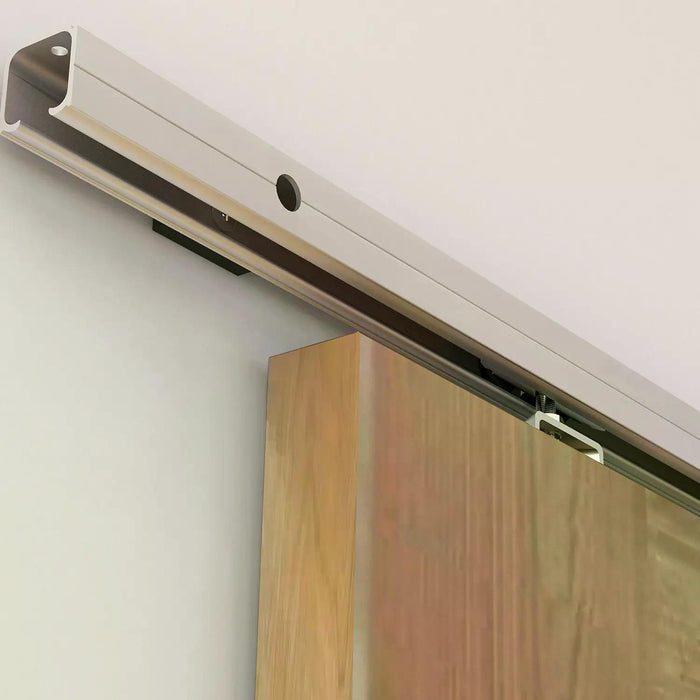 Modern Sliding Barn Door Hardware - 6.5ft Track Kit for Wooden Doors - Stylish Closet System for Home Renovation