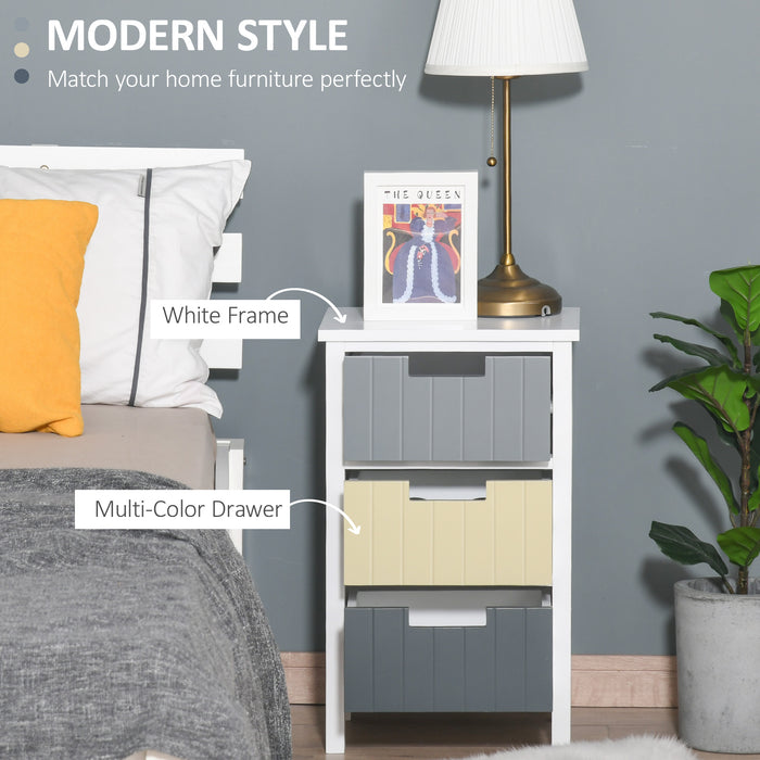 3-Drawer Storage Tower with Elegant Wood Top - Versatile Dresser Chest and Organizer for Closet, Bedroom, Nursery, and Hallway - Space-Saving Solution for Home Organization