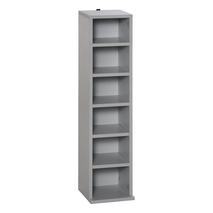 204 CD Media Storage Towers - Dual Set Adjustable Shelf DVD Blu-Ray Bookcase Organizer - Space-Saving Display Rack for Movie Enthusiasts