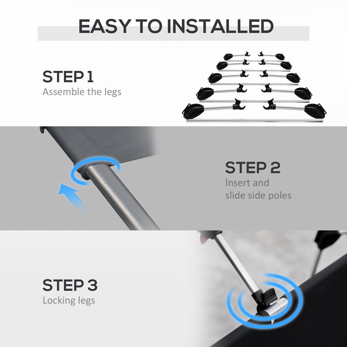 Ultra-Lightweight Aluminium Camping Cot - Durable Portable Sleeping Bed with 150kg Support - Ideal for Adult Outdoor Camping and Overnight Adventures