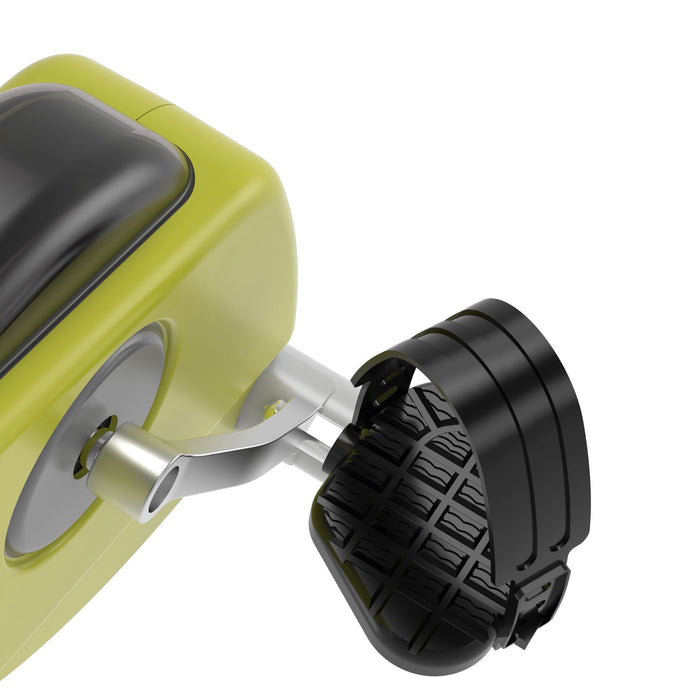 Stationary Cycling Bike with Steel Frame - Manual Resistance, LCD Display, Yellow Finish - Ideal for Indoor Fitness and Cardio Workout