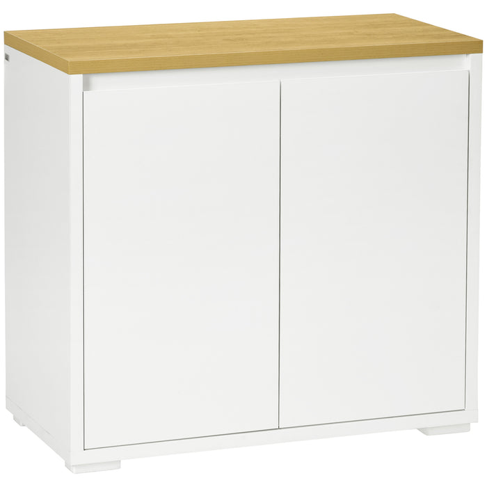Kitchen Storage Sideboard - Double-Door Cabinet with Adjustable Shelf - Ideal for Living Room and Entryway Organization