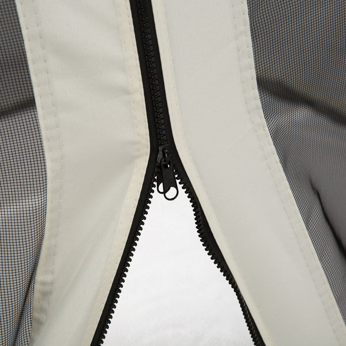 10 x 10ft Gazebo Replacement Mesh Netting - 4-Panel Mosquito Screen Walls with Zippers - Ideal for Outdoor Patio Protection
