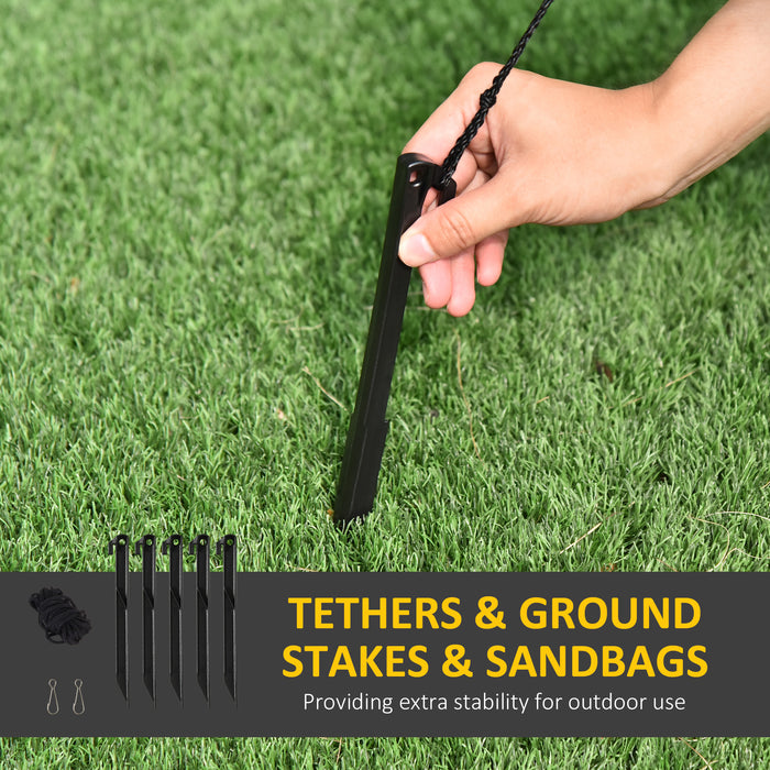 Inflatable Christmas Tree with LED Lights - 7ft Tall with Santa, Snowman & Gift Box - Outdoor Lawn and Garden Holiday Decoration