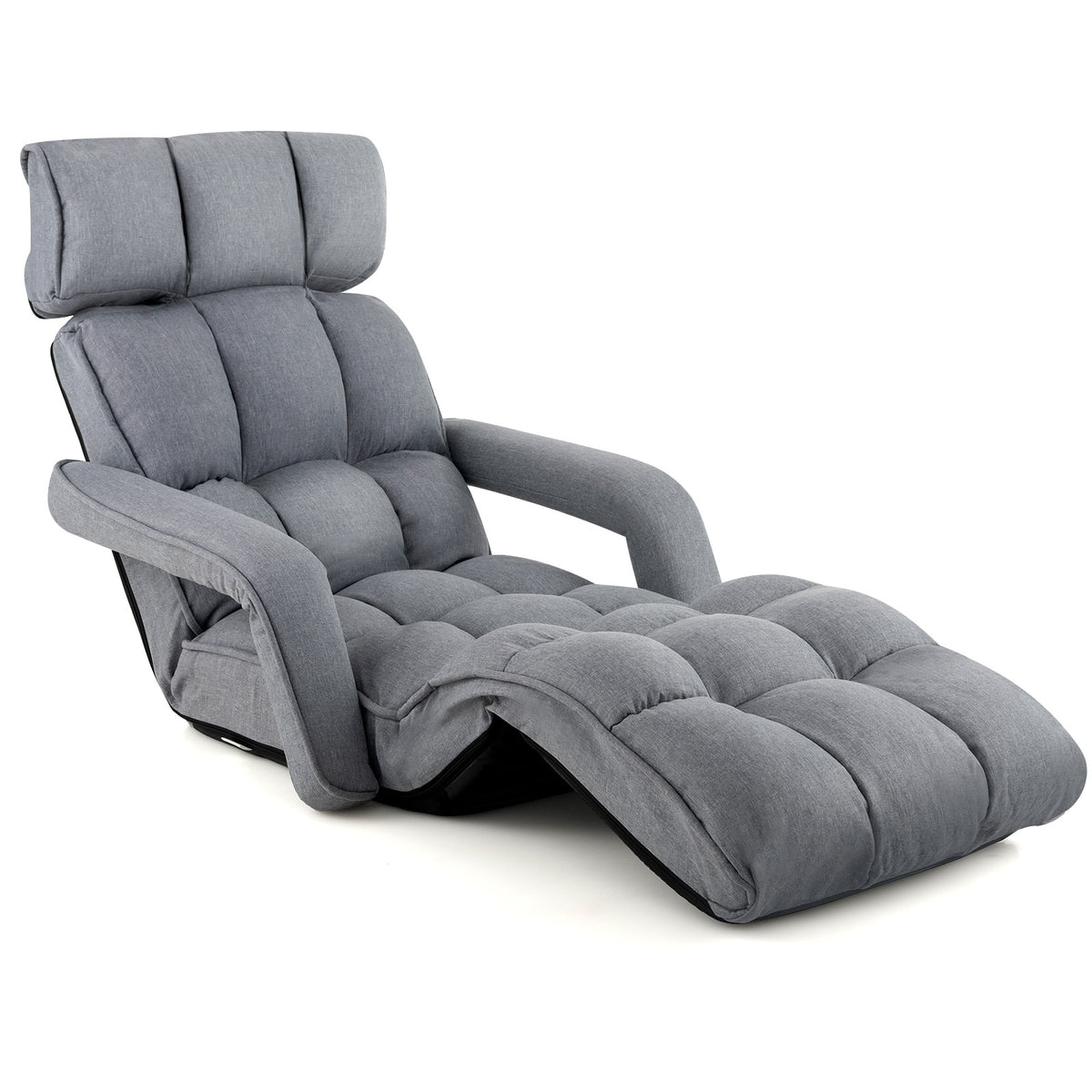 Adjustable Folding Sofa Bed - 6 Positional Settings with 8-Angle Footrest - Ideal Space-Saving Solution for Small Living Spaces