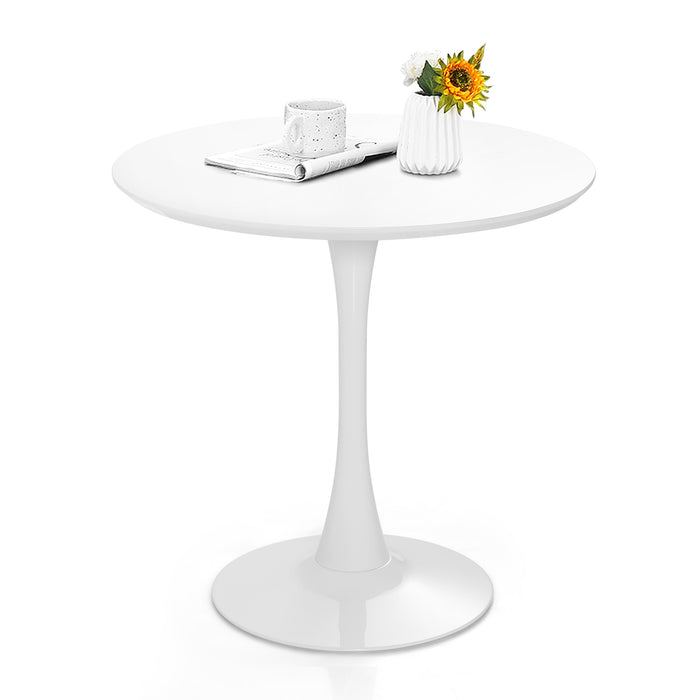 Tulip Round Dining Table - Contemporary Design with MDF White Tabletop - Ideal Furniture Solution for Modern Dining Spaces