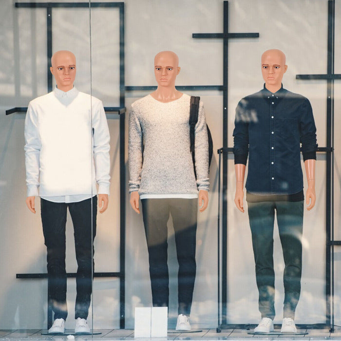Male Mannequin 184cm Full Height - Full Body Display Manikin with Sturdy Metal Base - Perfect for Retail Shops and Clothing Designers