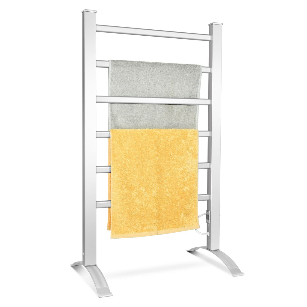 6-Bar Electric Towel Warmer - 2-in-1 Design for Heating Efficiency - Ideal Solution for Quick Drying and Warming Towels