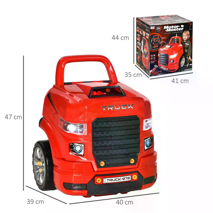 Toddler Educational Car Service Station Playset - Take Apart Workshop with RC Car Key and Lights - Perfect for Kids Aged 3-5 Years Old