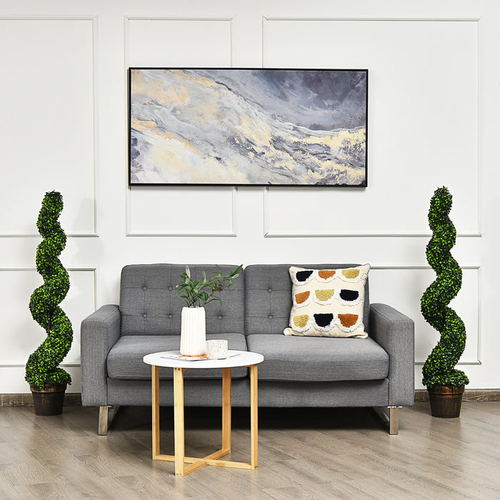 Set of 2 Artificial Trees - Spiral Topiary Design - Perfect for Home or Office Decoration