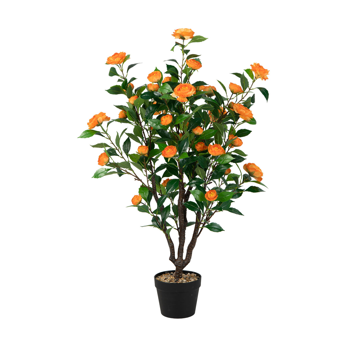 Camellia Plant Replica - 37 Artificial Blossoms for Indoor and Outdoor Use - Ideal Decor for Home and Office Spaces