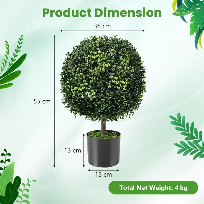 Artificial Ball Tree Set - Indoor Topiary for Office and Porch Decoration - Ideal for Enhancing Business and Home Aesthetics