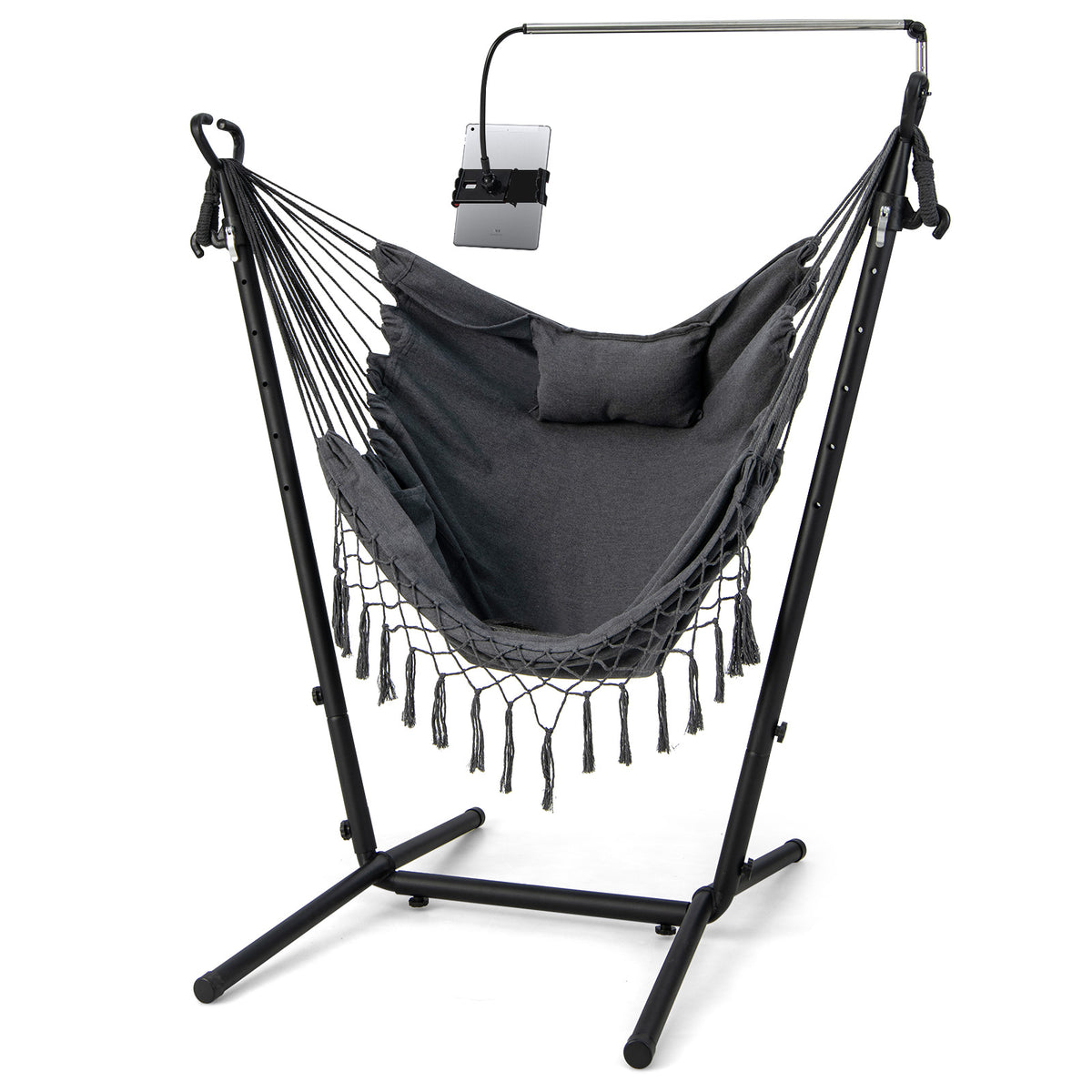 Hammock Chair Set - Complete with Stand and Phone Holder - Ideal Leisure Accessory for Relaxation and Comfort