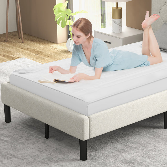Dual Control Heated Mattress Pad - With 8 Adjustable Temperature Levels and Timer Feature - Ideal for Cold Winters and Individuals Seeking Thermostatic Comfort