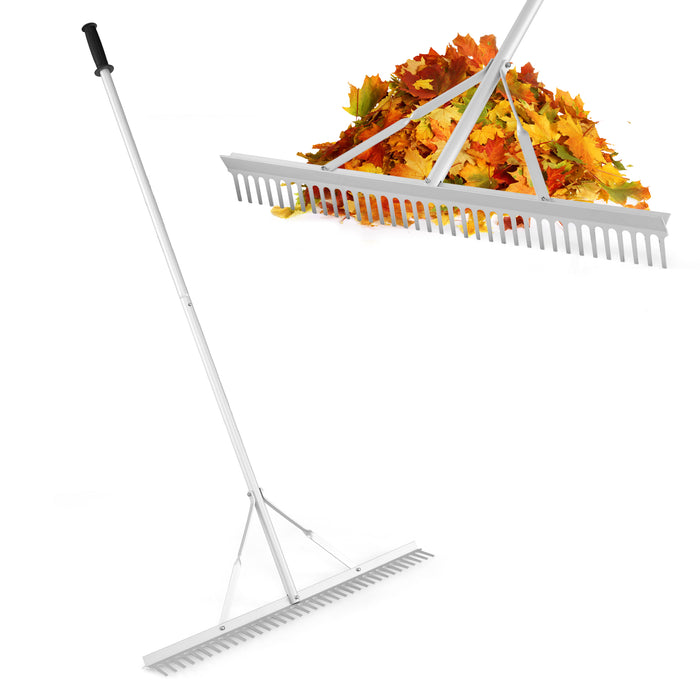 Heavy-Duty Aluminum Brand - 91 cm Wide Landscape Rake - Ideal for Gardeners and Landscaping Enthusiasts