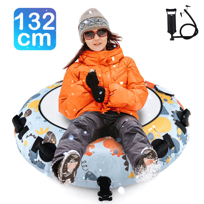 Heavy Duty 52 Inches Snow Tube - Premium Oxford Cover and Durable Construction - Ideal for Winter Fun and Snow Adventures