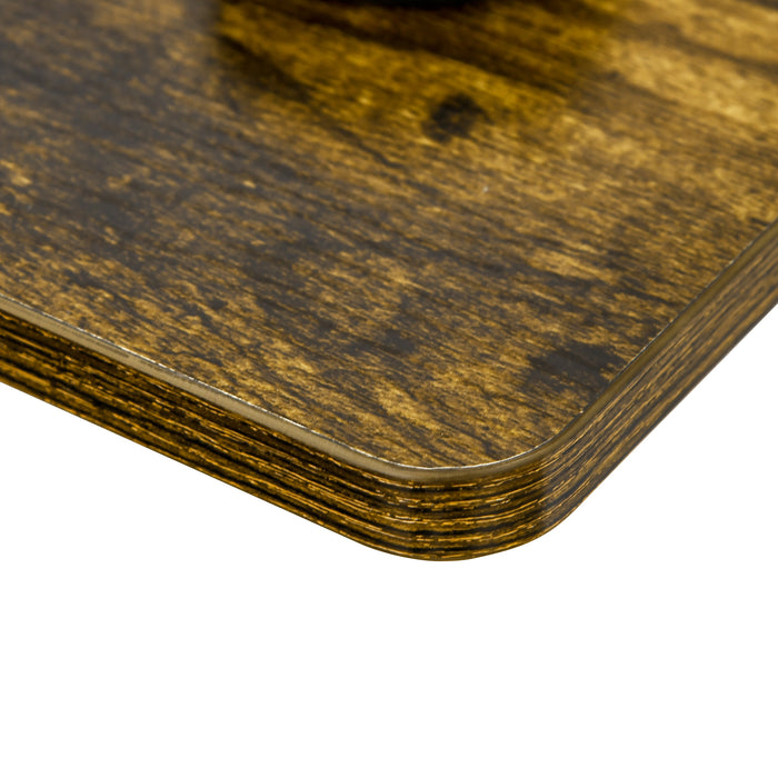 Rolling Laptop Stand with Wheels - Adjustable Overbed Sofa Side Table for Home Office, Rustic Brown - Convenient Workstation for Bedridden Users or Remote Workers