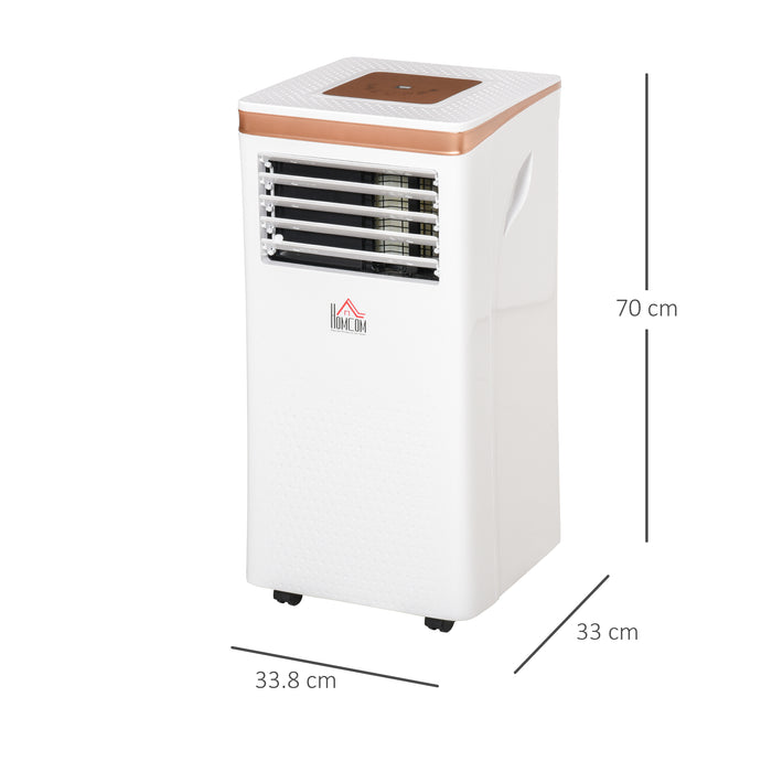 9000 BTU 4-in-1 Portable Air Conditioner - Compact Cooling, Dehumidifying, Ventilating with Fan - Includes Remote, LED Display, 24-Hr Timer, Auto Shut-Down for Home Comfort