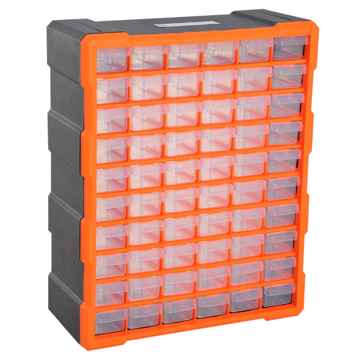 Wall-Mounted 60-Drawer Orange Organizer for Garage Storage — Shopsta UK
