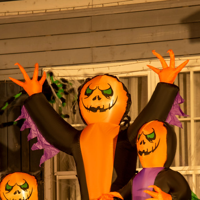 8ft Giant LED-Lit Halloween Inflatable - Outdoor Yard Decoration with Three Witches and Magical Pot - Perfect for Spooky Holiday Ambiance