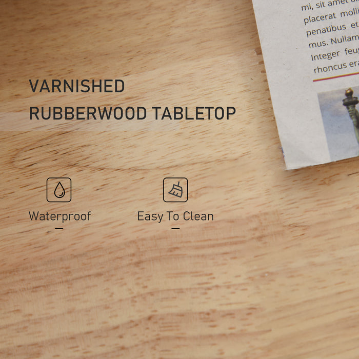 Kitchen Island Cart with Rubberwood Worktop - Rolling Trolley Storage Unit with 3-Tier Spice Rack, Spacious Cabinet & Drawers - Ideal for Kitchen Organization and Extra Counter Space