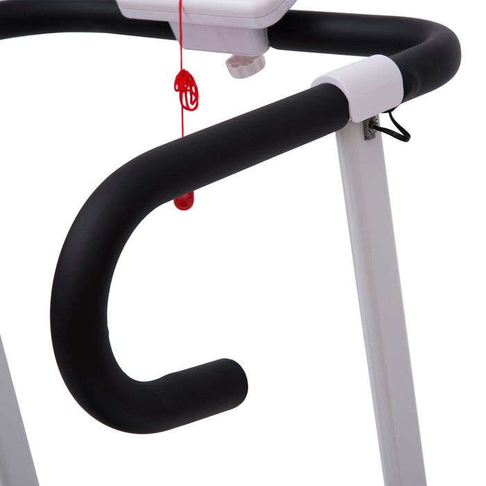 Steel Folding Electric Treadmill with LCD Display - Compact Motorized Running Machine for Home Use - Space-Saving Design for Fitness Enthusiasts