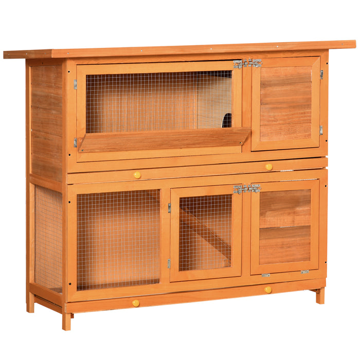 Large 100 cm Rabbit Cage in H-Sauce Yellow - Spacious Pet Habitat with Sturdy Design - Ideal for Small to Medium Rabbits and Small Pets