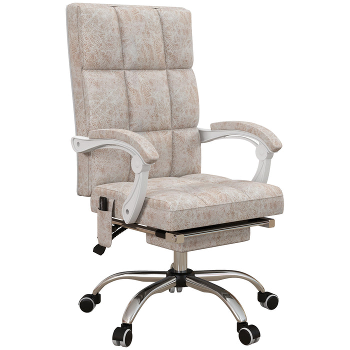 Executive Vibration Massage Office Chair - Microfibre Upholstery with 135° Reclining Back and Armrests - Comfortable Workday Relief for Professionals