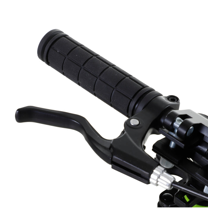 Adjustable & Foldable Teens Adult Scooter - Aluminum Kick Ride with Dual Brakes & Shock Mitigation, Green - Perfect Outdoor Fun for Ages 14+