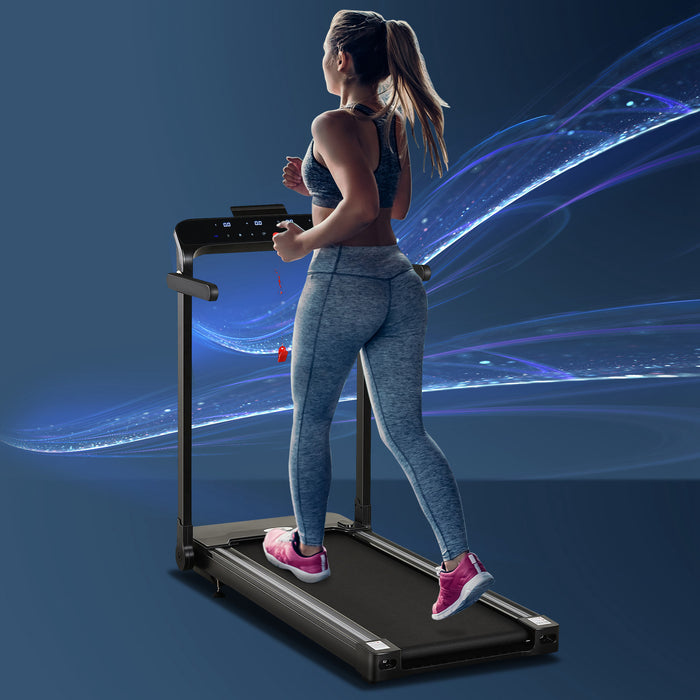 Motorised Folding Treadmill - 600W Power, Steel Frame, Compact Design - Ideal for Home Fitness and Space-Saving Exercise