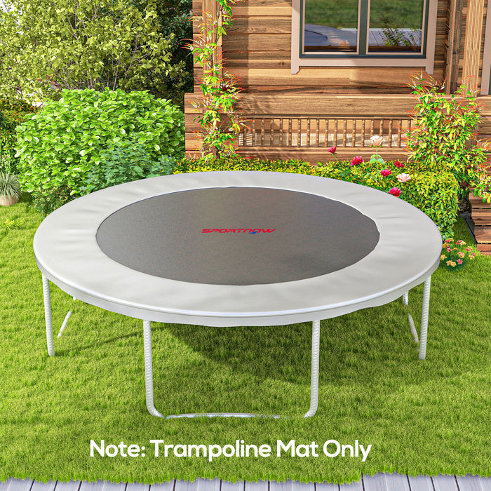 12ft Trampoline Replacement Mat with Spring Pull Tool - Durable Jumping Surface, 72 V-Hooks, Fits 14cm Springs - Perfect for Outdoor Family Fun