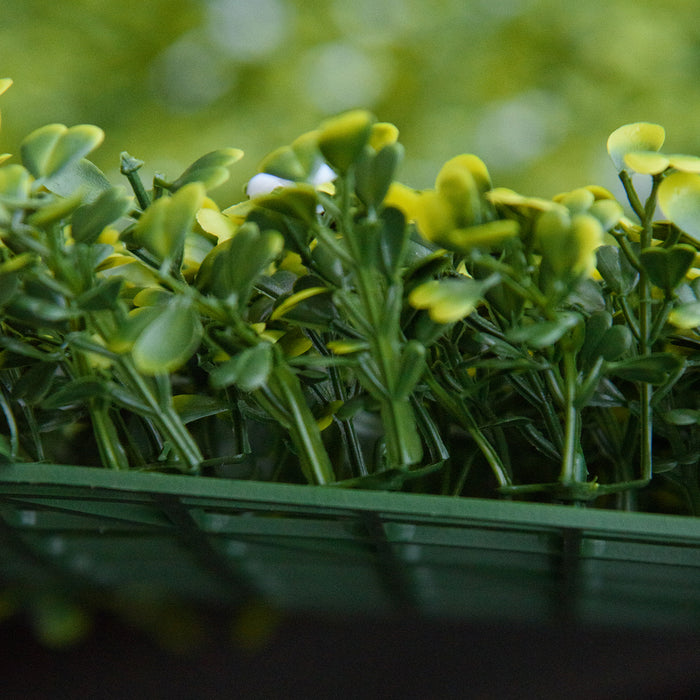 Artificial Boxwood Hedge Wall Panels, Set of 12 - 50x50cm Privacy Fence & Greenery Backdrop, Dense Milan Grass Design - Ideal for Outdoor Decor, Patio Screening & Event Backdrops