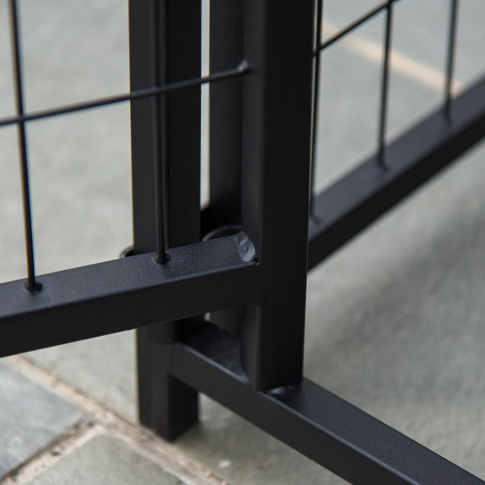 Outdoor Dog Kennel Playpen with UV-Resistant Canopy - Lockable Metal Fence for Pets, 120x120x138cm - Ideal for Small to Medium Dogs' Play & Security