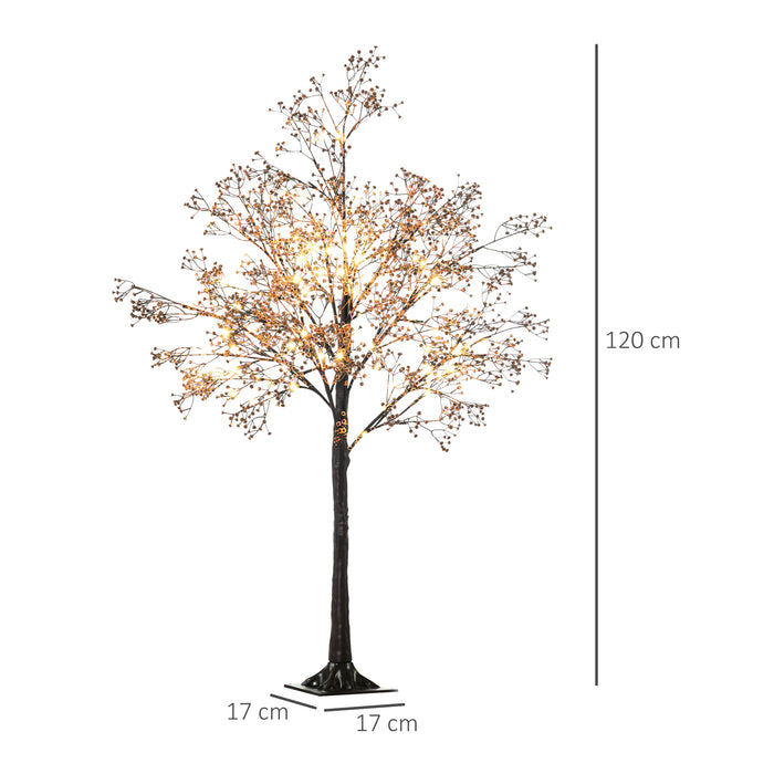 Artificial Gypsophila Blossom Tree Light with LED - 4ft Decorative Tree with 72 Warm White Lights & Baby Breath Flowers - Ideal for Weddings, Parties & Indoor/Outdoor Decor