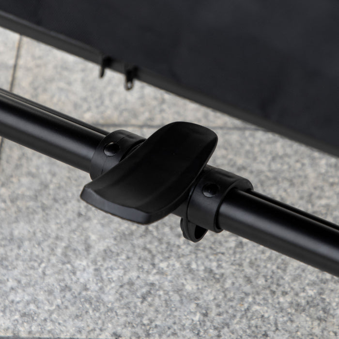 4-Wheel Canine Stroller with Protective Rain Cover - Spacious Mobile Pet Carrier for Medium to Large Dogs - Outdoor Travel Ease for Animal Lovers