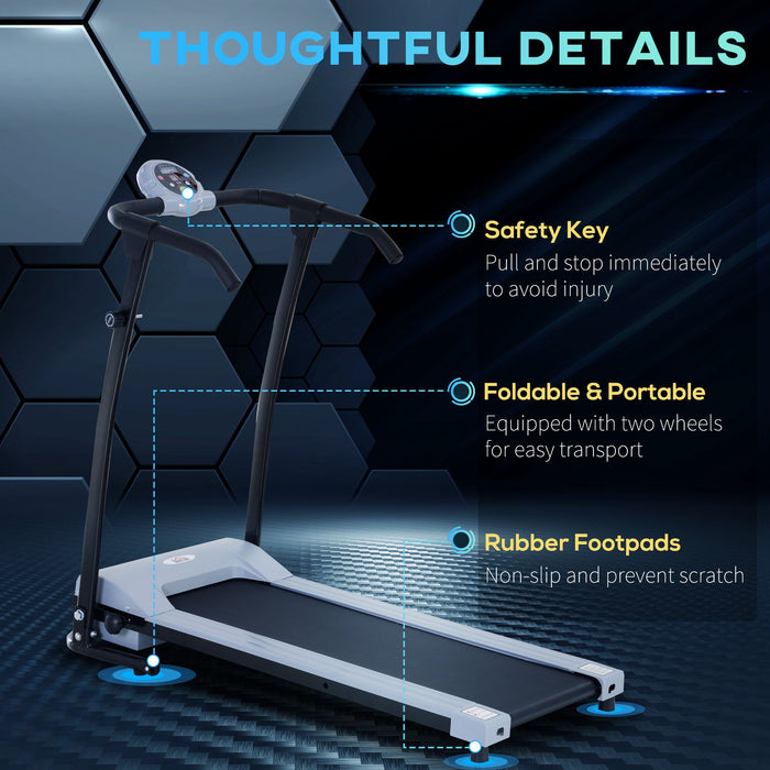 Foldable Walking Treadmill with LED Display - Aerobic Exercise Machine for Cardio Workouts - Ideal for Home, Office, and Fitness Studios