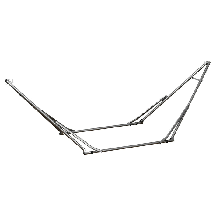 Foldable Multipurpose Metal Hammock Stand - 2-in-1 Design as Hammock and Clothes Drying Rack - Ideal for Outdoor Relaxation and Laundry Drying, 120kg Load Capacity