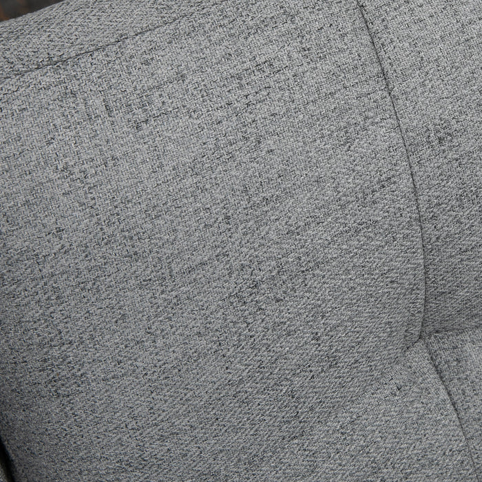 2-Seater Button-Tufted Loveseat - Grey Fabric Couch for Living Room with Cushions - Cozy Seating Solution for Couples and Small Spaces